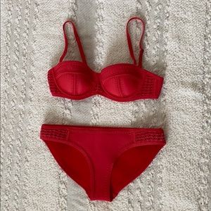 Triangl Crochet Red Bikini SMALL
